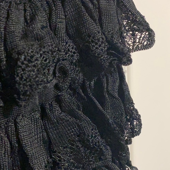 Herve Leger Black Tiered Mini Dress - Picture 5 of 6